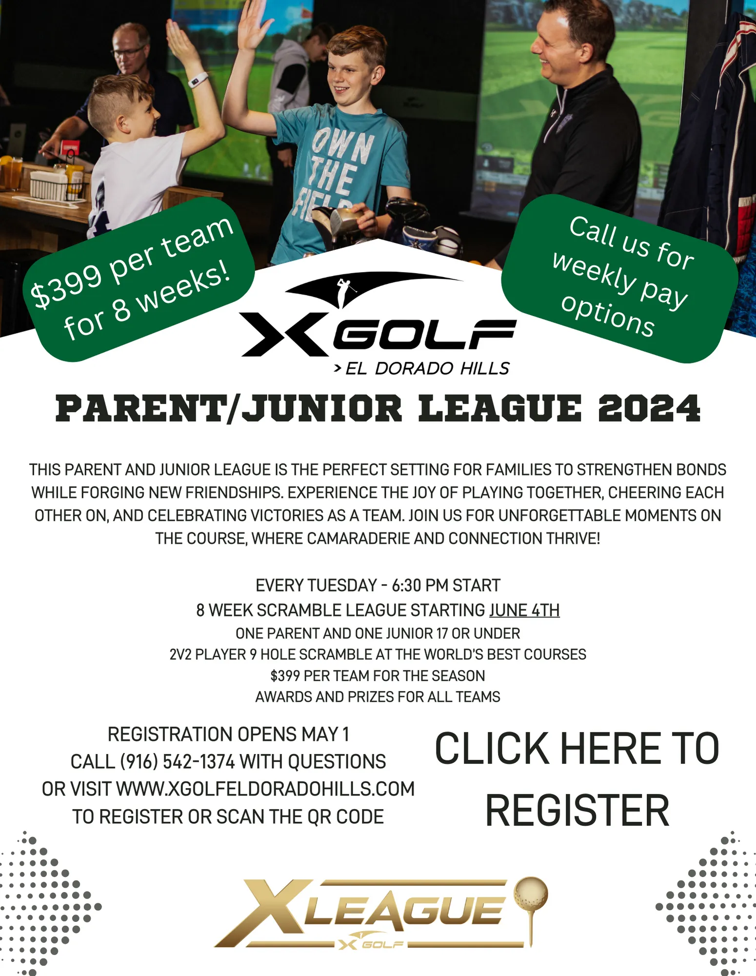 X-Golf EDH Parent-Junior League Flyer
